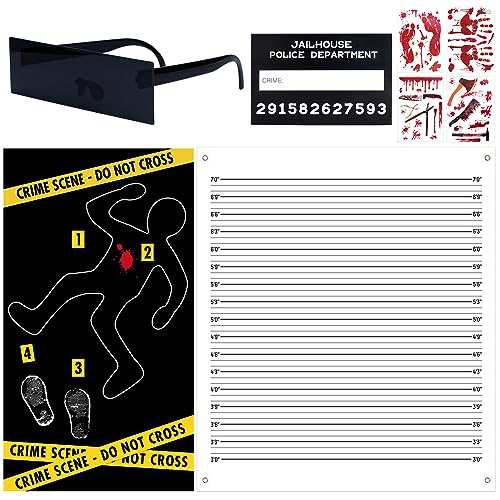 Halloween Crime Scene Decoration Kit - Mystery Murder Party Props 19 Pcs