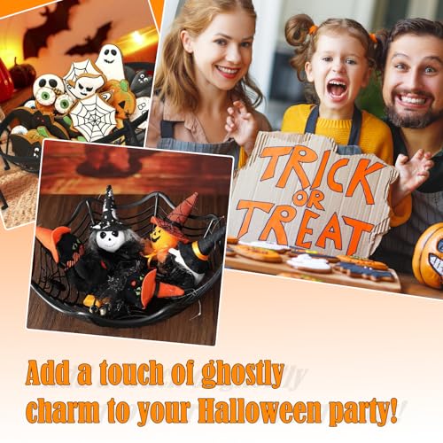 Halloween Candy Bowl Set 6 Pcs Spider Web Design Kids Party Decor