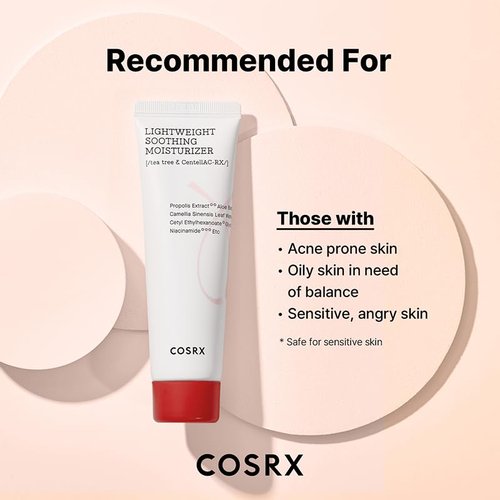 COSRX AC Collection Soothing Moisturizer - Lightweight Aloe Vera Formula, 80ml | Paraben & Animal Testing Free