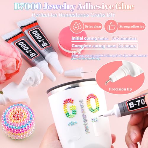Jelly Bedazzler Kit with Rhinestones, 35000pcs 3mm Flatback Gems for DIY Crafts & Nail Art
