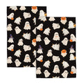 Halloween Kitchen Towels 16x24 Inch Black Ghost Pumpkin Fall Decor Set of 2
