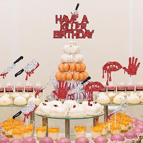 Halloween Killer Cake Toppers Set - Horror Party Decorations for Kids & Adults