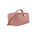 Mothers day gifts Large Capacity Travel Makeup Bag, PU Leather Makeup Bag Organizer, Toiletry Bag for Women with divider, Cosmetic Bags for Women Leather Waterproof Cosmetic Bag,(Pink)