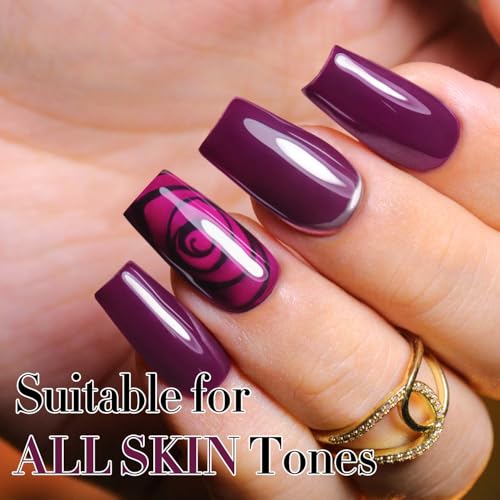 Double Rhythm 0.5oz Purple Gel Polish - Same Color, 15ml Soak Off Nail Lacquer