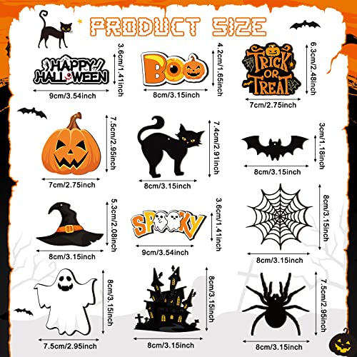 Halloween Tree Ornaments Set - Pumpkin Variant, Wooden Hanging Decorations for Party & DIY Crafts