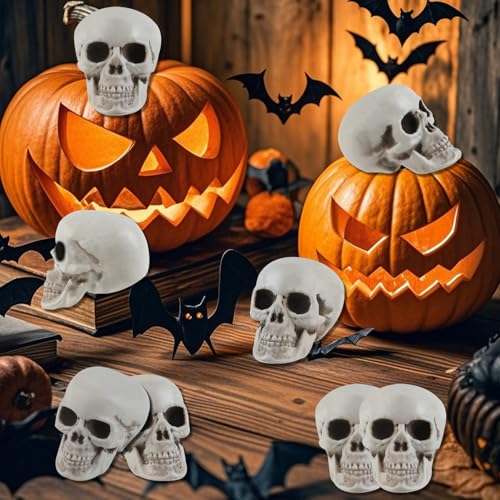 20 Pcs Halloween Skull Decorations Realistic Skeleton Heads for Haunted Parties & Spooky Home Decor - Variation of THIS listing