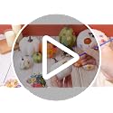Fall Craft Pumpkin & Dried Flower DIY Kit - Orange White Green, 12 Pcs