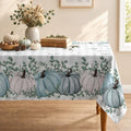 Horaldaily Fall Tablecloth 60x84 Inch Rectangular Blue Pumpkin Harvest Decor