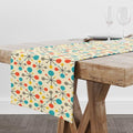 Mid Century Table Runner - Atomic Geometric Retro 1950s 1960s Style - 13x60 Inch - Focusbrite Variation 1