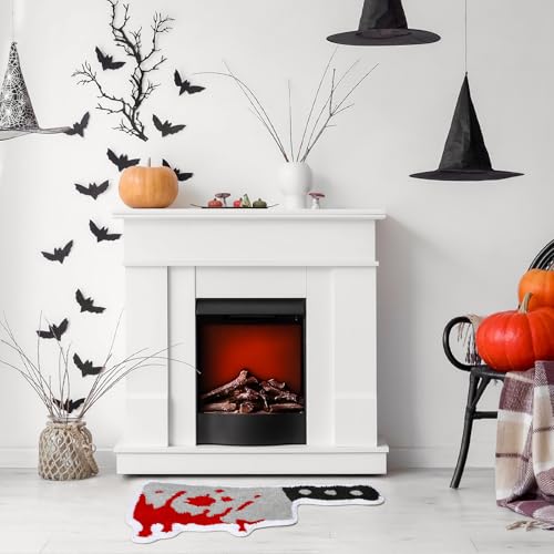Halloween Bloody Knife Bath Rug Non-Slip Water Absorbent Mat Bathroom Shower Kitchen Decor