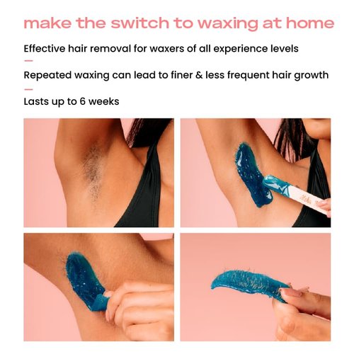 KoluaWax Premium Waxing Kit for Women - Beginner Friendly - Complete Wax Kit that includes 14oz of Wax Beads, Applicator, Pre and Post Care, Suitable for Sensitive Skin (Blush)