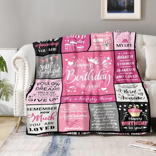 Mother's Day Birthday Gift Blanket - Soft Cozy Flannel Throw 50x60 Inches - Her Sister Wife Variation of THIS listing