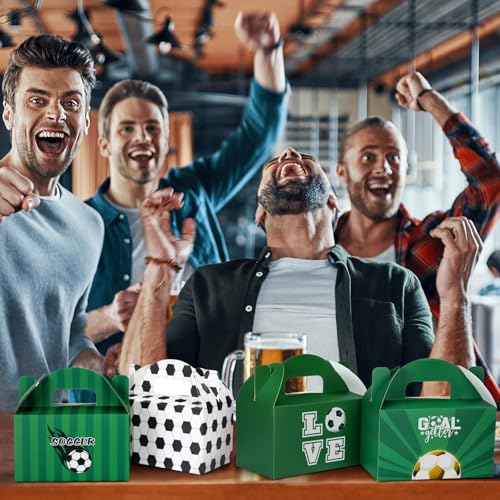 Soccer Party Favors Gift Bags with Handles - 24 Pack, Football Theme