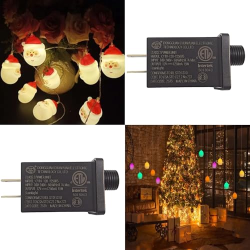 12V 1.25A Outdoor Inflatable Decoration Power Adapter (4 Pack) - UL Safety Certified