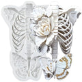 Lingzhi Skull Skeleton Fondant Mold with Butterfly & Flower Design - Style A