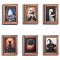 Halloween Fridge Magnets with Ghost and Black Cat - 6 Pcs Halloween Decoration Set