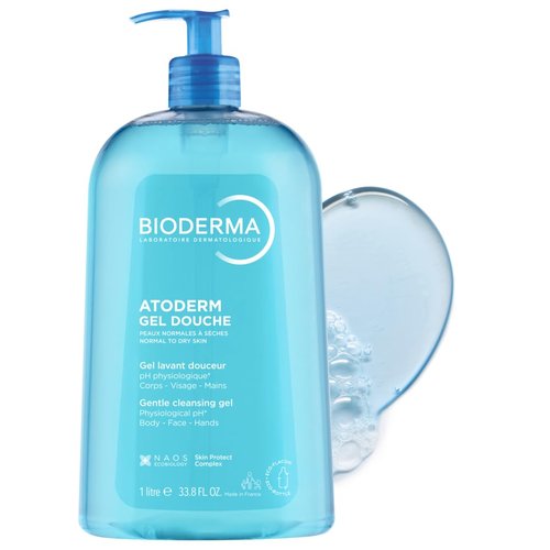 Bioderma Atoderm Hydrating Shower Gel - Moisturizing Cleanser for Normal to Dry Sensitive Skin