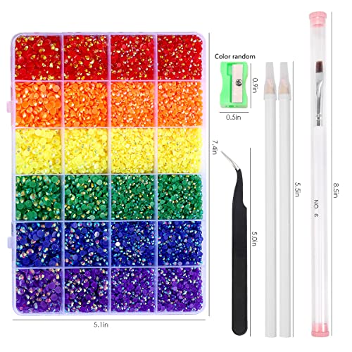 Rhinestones Kit 21000pcs Flatback Resin Embellishments for Crafts - Variation #3