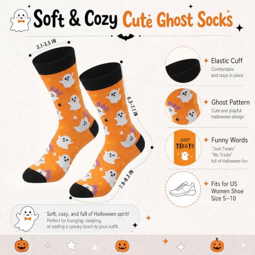 Halloween Boo Gift Basket for Women - Orange, 8 Pcs Festive Stuffer Set