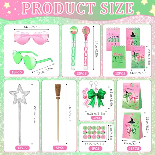 73-Piece Halloween Witch Party Favors Set Pink Green Decorations Gifts