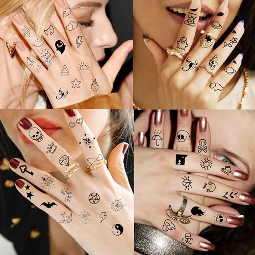 Cute Temporary Tattoos Bulk 28 Sheets 504 PC Variety Designs for Kids & Adults