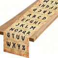 Happy Birthday Table Runner - Brown Stranger Alphabet Party Decoration