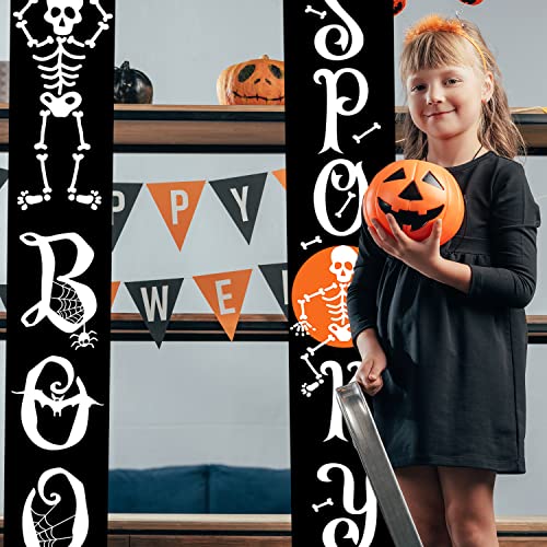 Halloween Porch Sign Banners Outdoor Decorations - Spooky Yard & Door Decor