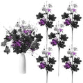 Black Purple Halloween Decorations Set - Indoor Farmhouse Style, 5 Pieces