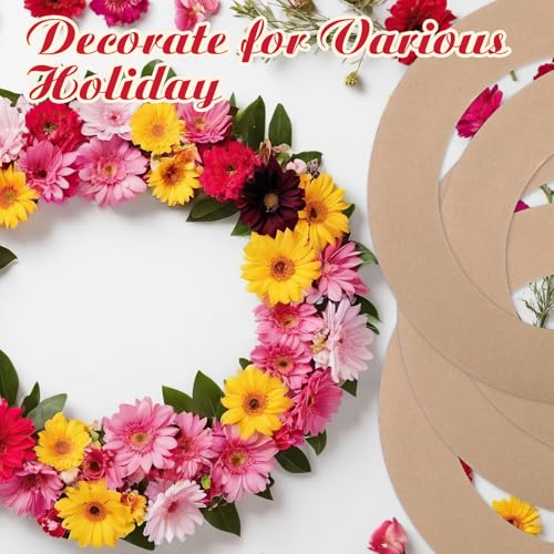 DIY Wreath Rings 80 Pcs - 12 Inch Cardboard Wreath Forms Bulk Set