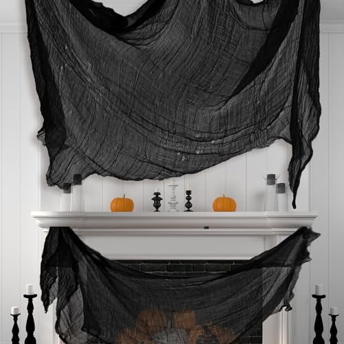 Halloween Creepy Black Cloth - 200 x 85 Inch Haunted House Party Decoration
