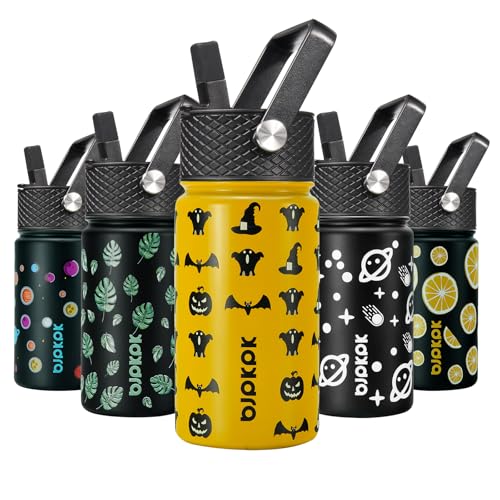 Insulated Water Bottle 15oz Stainless Steel with Straw Lid - Halloween Variation