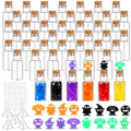 Mini Plastic Potion Bottles with Corks and Funnels - Cylinder Variation