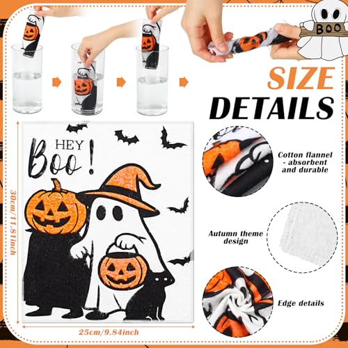 Halloween Ghost Reusable Paper Towels Roll - 36 Bulk Cotton Dish Towels