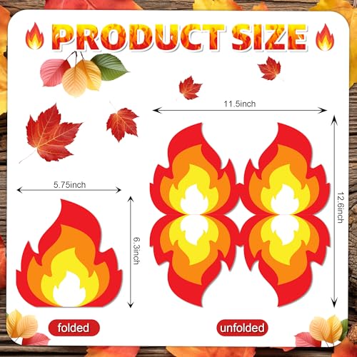Fire-Shaped Paper Napkins for Parties - Flame Design Decor, 100 Pack