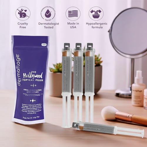 Dermaflage 4-Pack Scar Filler Applicator Bronze Dark for Scar Removal