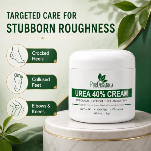 Maximum Strength Urea Foot Cream for Cracked Heels & Calluses 40% - Made in USA