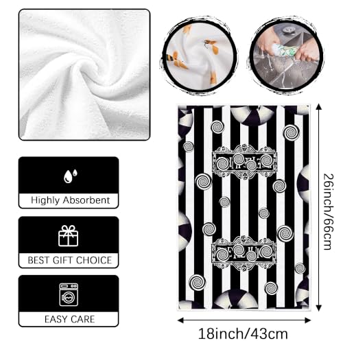 Halloween Kitchen Towels 18x26 Inch Set - Spooky Home Decor
