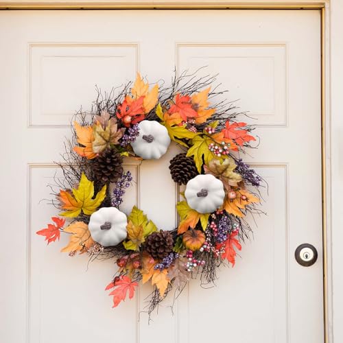 80 Pcs White Fall Artificial Pumpkins - 3.15 Inch Foam Decor Set - Liliful