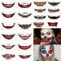 Halloween Big Mouth Face Tattoos 20 Pack Realistic Temporary Tattoo Stickers