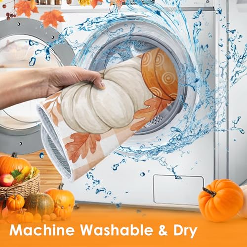 Sanwarm Fall Orange Pumpkin Absorbent Dish Drying Mat 16x18 Kitchen