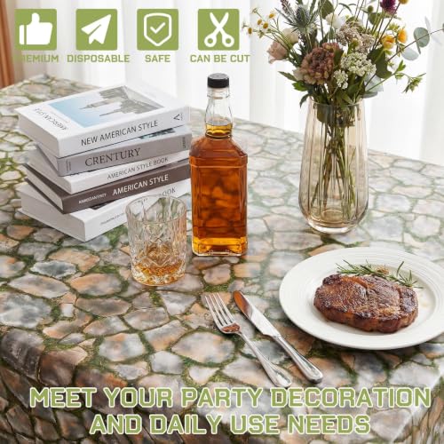 Vintage Brick Wall Backdrop Roll - 100 Ft x 54 In Faux Stone Tablecloth
