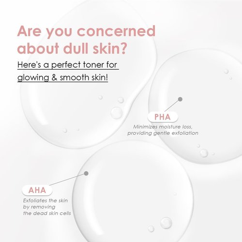 glowiest AHA PHA Gentle Exfoliating Toner for Daily Use – Hydrating, Pore-Refining, Sensitive Skin Friendly (Peekaboo Skin Perfecting Toner)