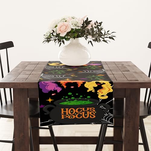 Halloween Table Runner 13x72in Autumn Decorations for Dining Table - Spooky Party Decor