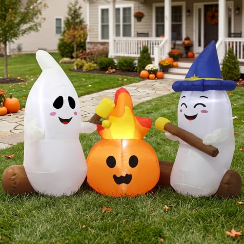 5 Ft Halloween Inflatable Ghosts Yard Decorations Outdoor Spooky Halloween Decor