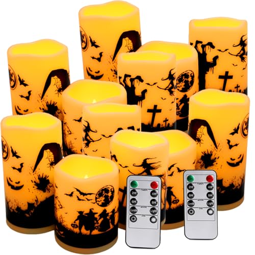 12-Pack Waterproof Flameless LED Candles with Remote & Timer - Ivory 2