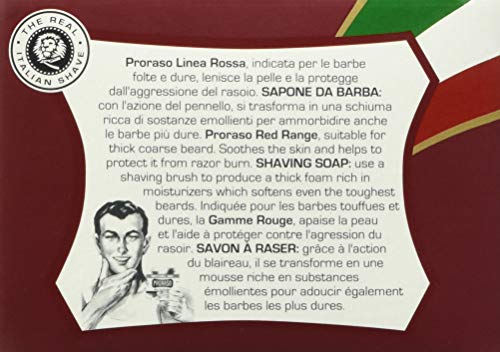 Proraso Shaving Soap - Sandalwood Oil & Shea Butter - Moisturizing & Nourishing Shave Soap in a Bowl for Coarse or Hard Beards - Premium Italian Shaving for Men - 5.2oz