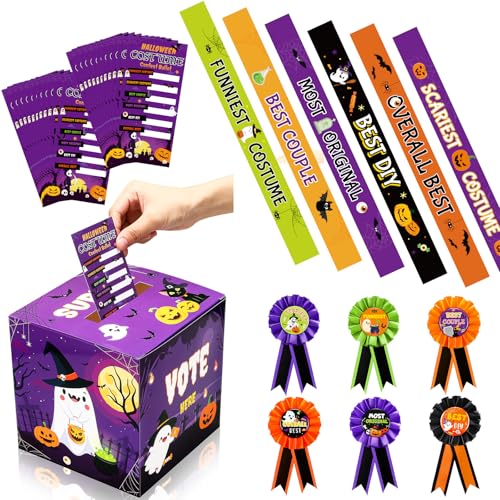 Halloween Costume Contest Kit with Voting Cards & Ribbons - Party Supplies