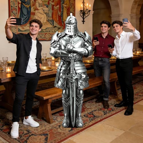 Life Size Medieval Knight Cardboard Cutout - 5.9 Ft Plastic Decor - Variation of THIS listing