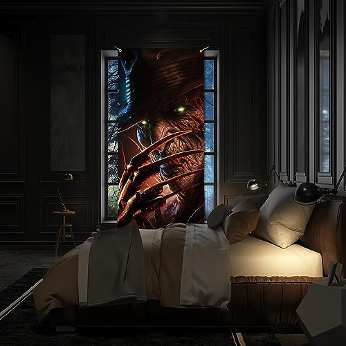 Halloween Killer Door Banner - Horror Movie Character Backdrop for Party & Room Decor