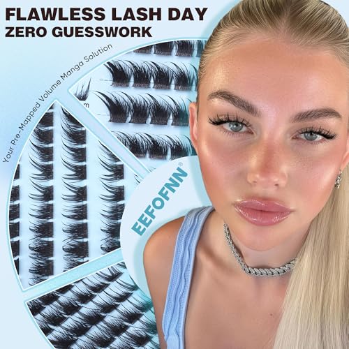 D-Spiky Fox Eye Lash Clusters - Wispy Manga Cat Eye Extensions
